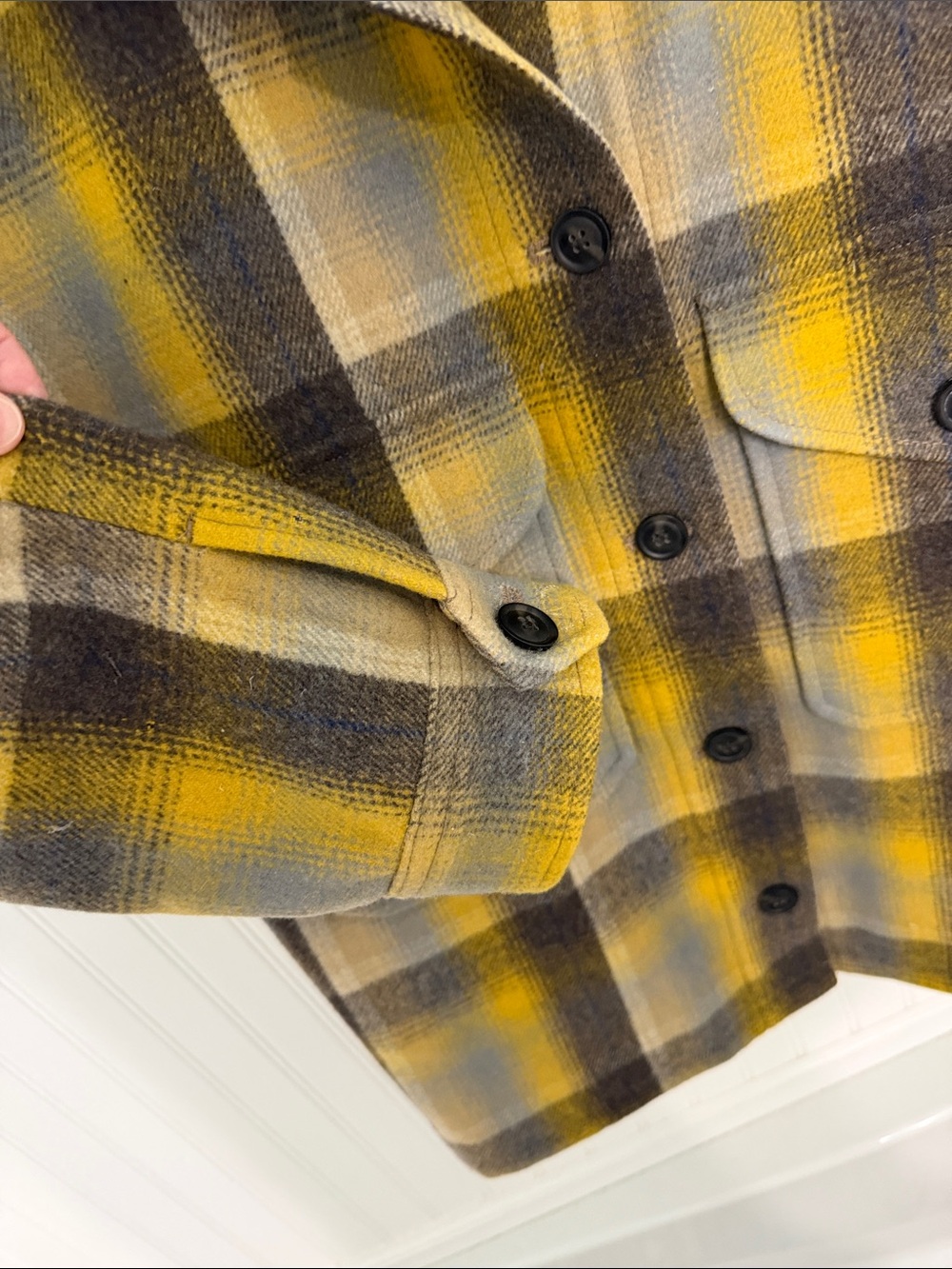 Pendleton petite S Wms Dylan Jacket Wool Plaid Pockets Button Front LikeNew - Picture 6 of 7